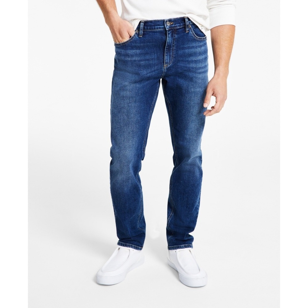 Sun Stone Jeans Mens 31 Blue Straight Leg Zip Fly Rigid‎ Casual Denim NWT